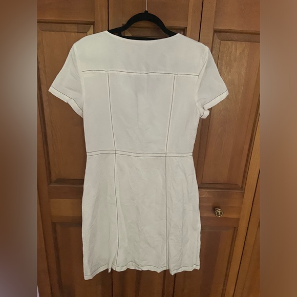 Karl Lagerfeld Paris Linen Blend Shirt Dress - Picture 3 of 4